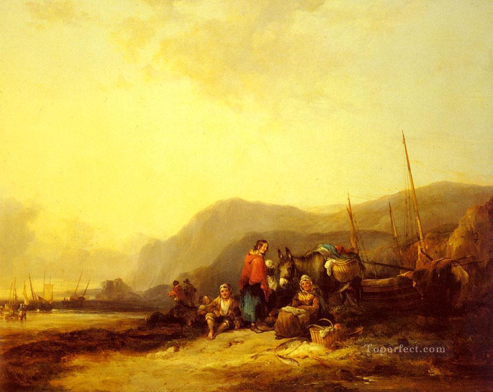 ハンプシャー海岸の田園風景 ウィリアム・シェイアー・シニア油絵